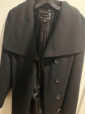 Le Chateau midi black trench coat